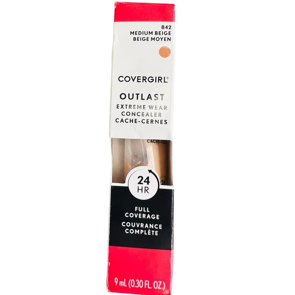 COVERGIRL Outlast Extreme Wear Concealer  Full Coverage 24 Hr  842 Medium Beige